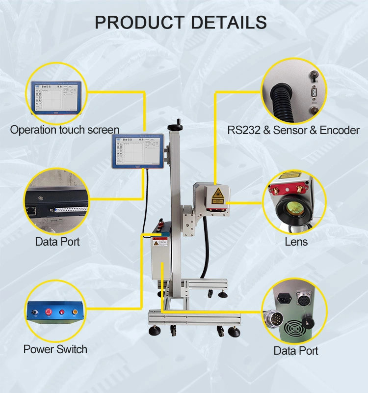 30W/60W Expiry Date Code CO2 Laser Printing Machine Coding Printer on Pet/PVC Pipe