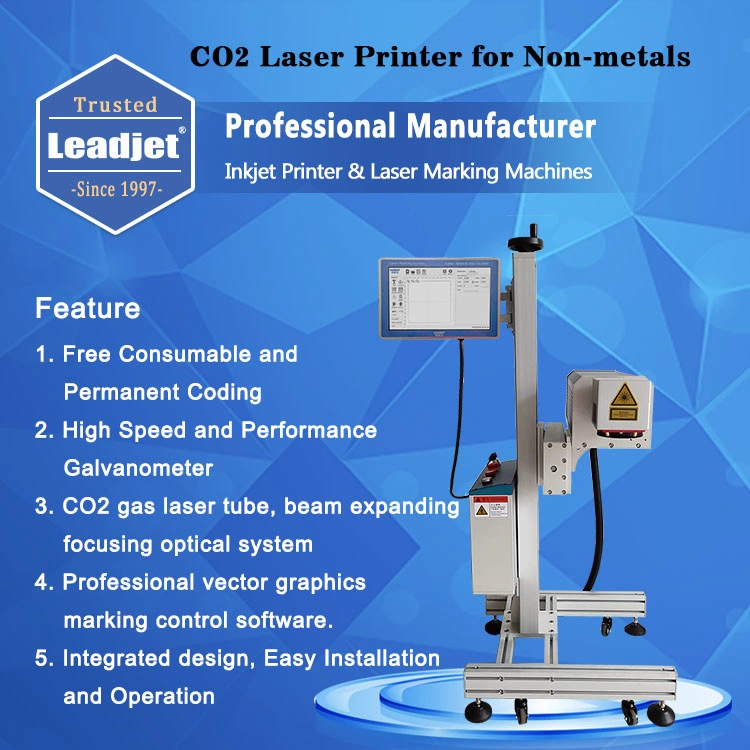 30W/60W Expiry Date Code CO2 Laser Printing Machine Coding Printer on Pet/PVC Pipe